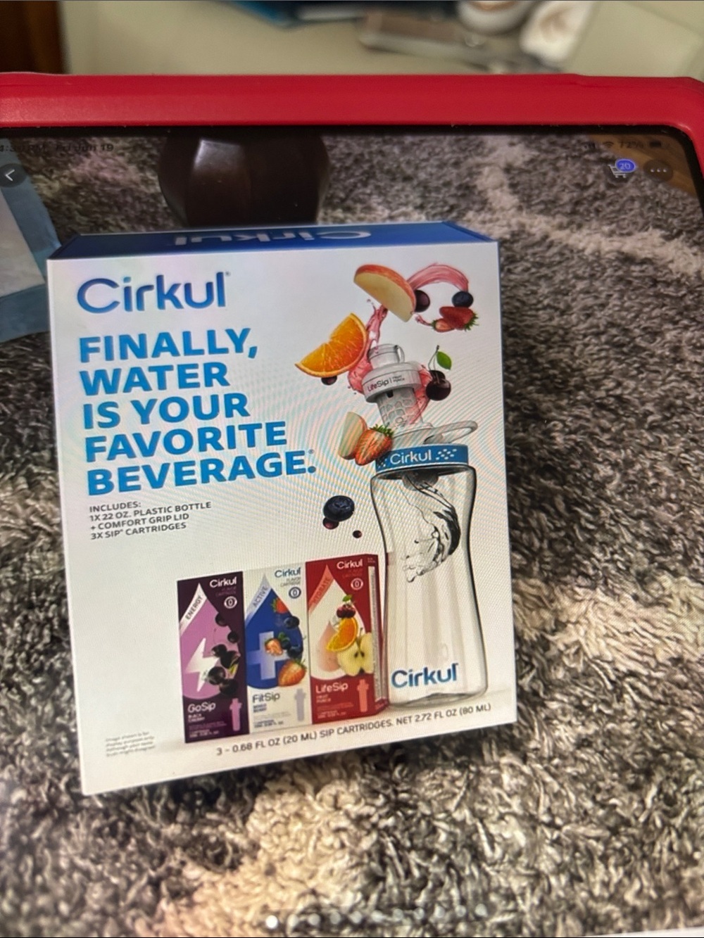 Cirkul Flavoring System Starter Pack - White/Clear, 3 berry sips
